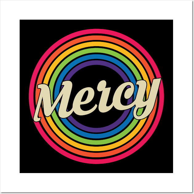 Mercy - Retro Rainbow Style Wall Art by MaydenArt